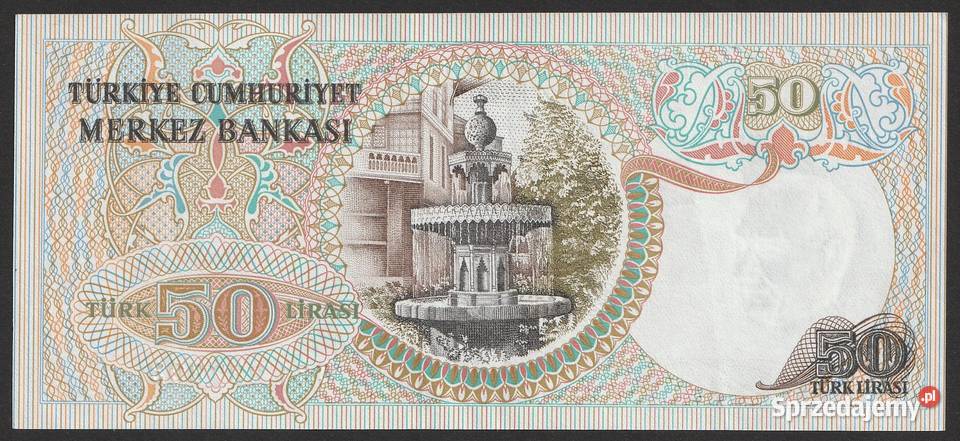 TURCJA 50 LIRASI 1970 ATATURK STAN UNC Łódź