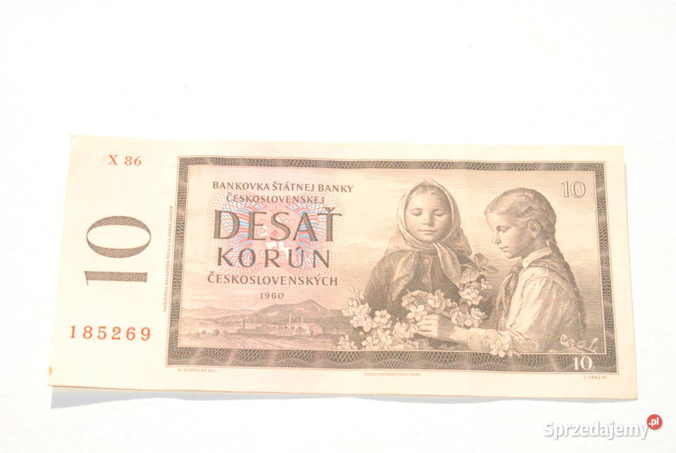 Stary banknot 10 koron Czechosłowacja 1960 antyk śląskie Cieszyn