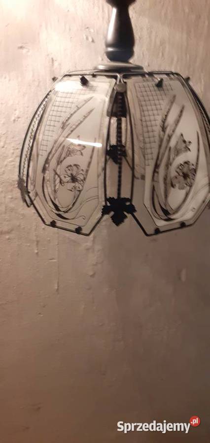 Żyrandol stary melalowo szklany z lat 80 tych Katowice