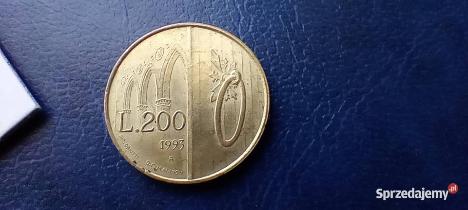 Stare monety 200 lir 1993 San Marino