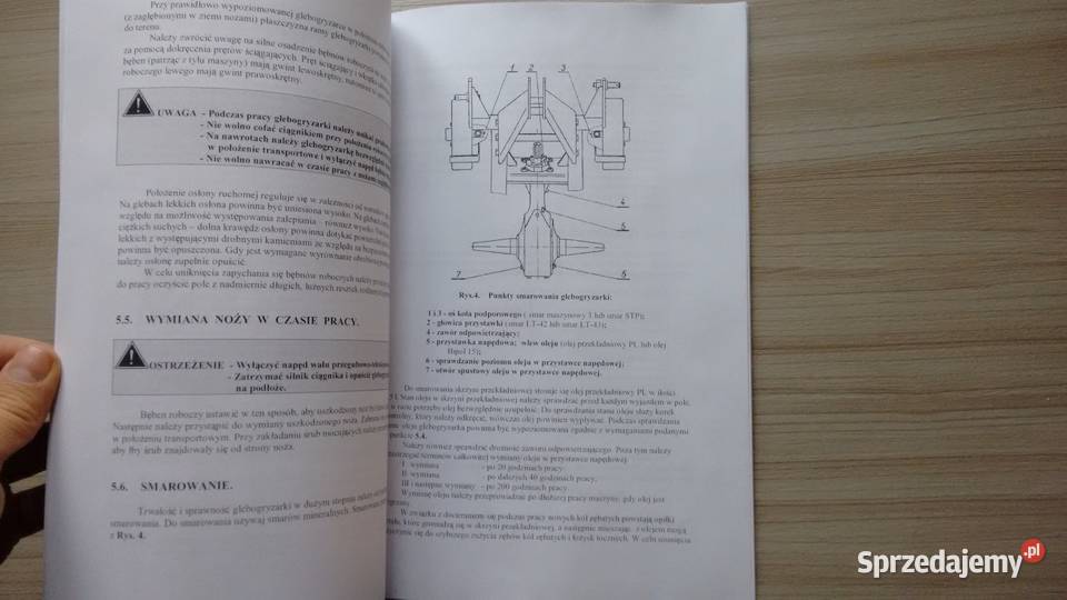 Glebogryzarka KRUK instrukcja i katalog części Stalowa Wola