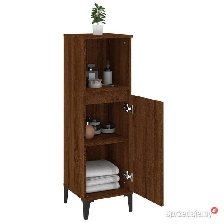 Szafka łazienkowa brązowy dąb 30x30x100 WM819819 Warszawa