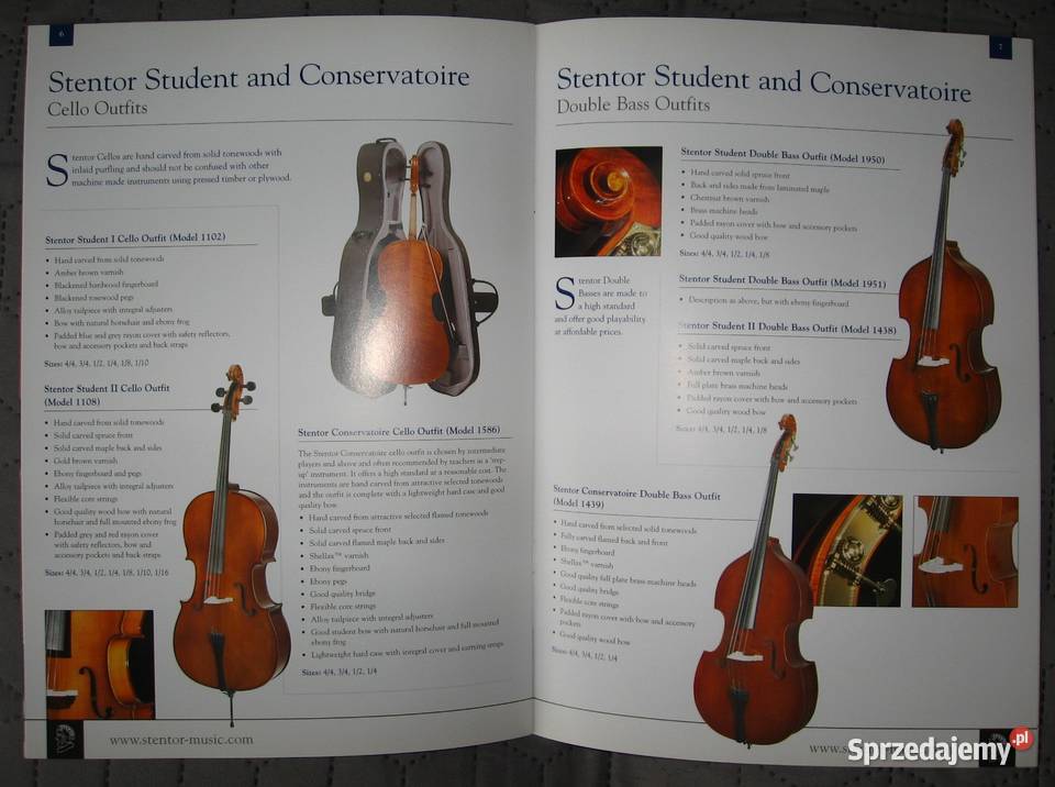 Stentor Orchestral Stringed Instruments Catalog pomorskie Kępice