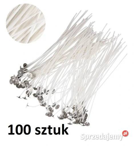 Knoty do świec z blaszką 100 sztuk 9 Płock