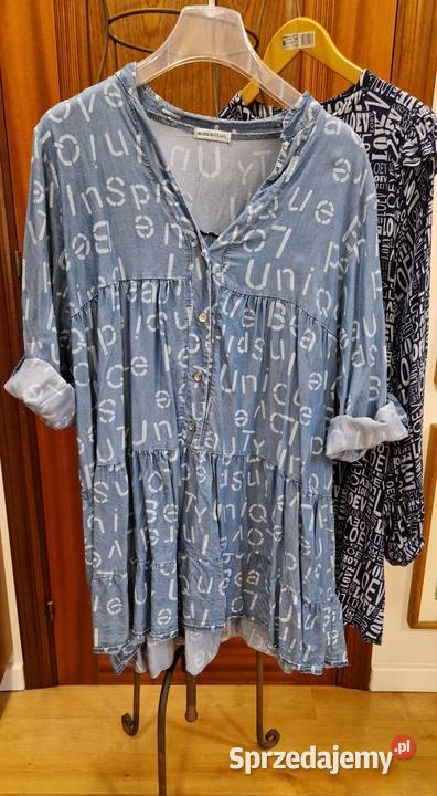 SUKIENKA TUNIKA koszula długa z bawełny jakby Inny materiał lubelskie Lublin