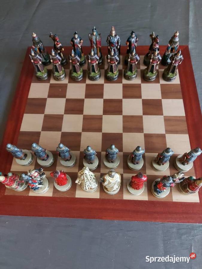 Szachy z żywicy marmurkowej 35x35 śląskie Sosnowiec