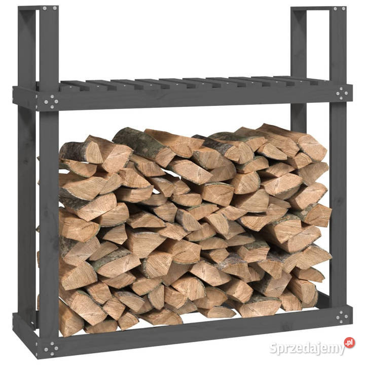 Stojak na drewno szary 110x35x1085 lite drewno Warszawa sprzedam