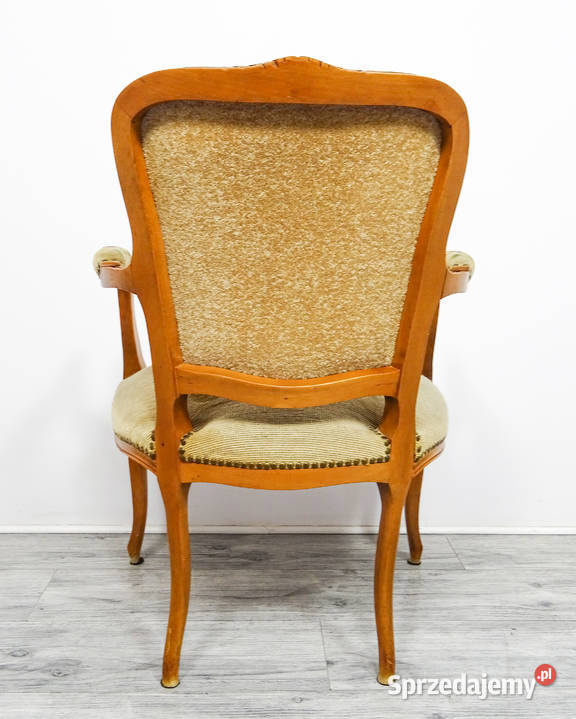Drewniany FOTEL LUDWIK Fotel STYL francuski wielkopolskie