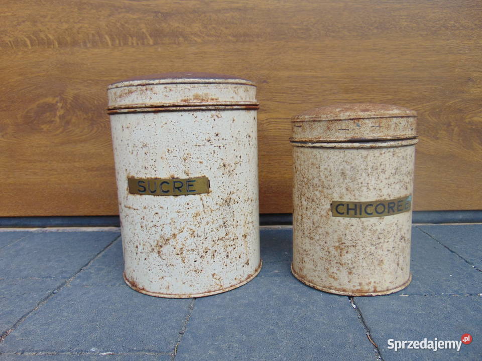 STARA PUSZKA METALOWA CUKIER CHICORE OPAKOWANIE Korfantów