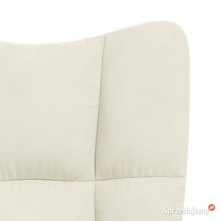 Fotel kremowy tapicerowany aksamitem WM328082 Warszawa
