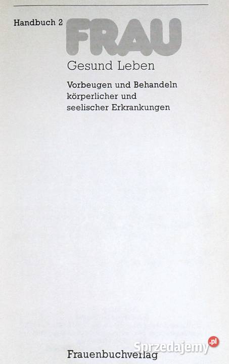FRAU Handbuch 2 Gesund Leben Minker Margaret Chełm
