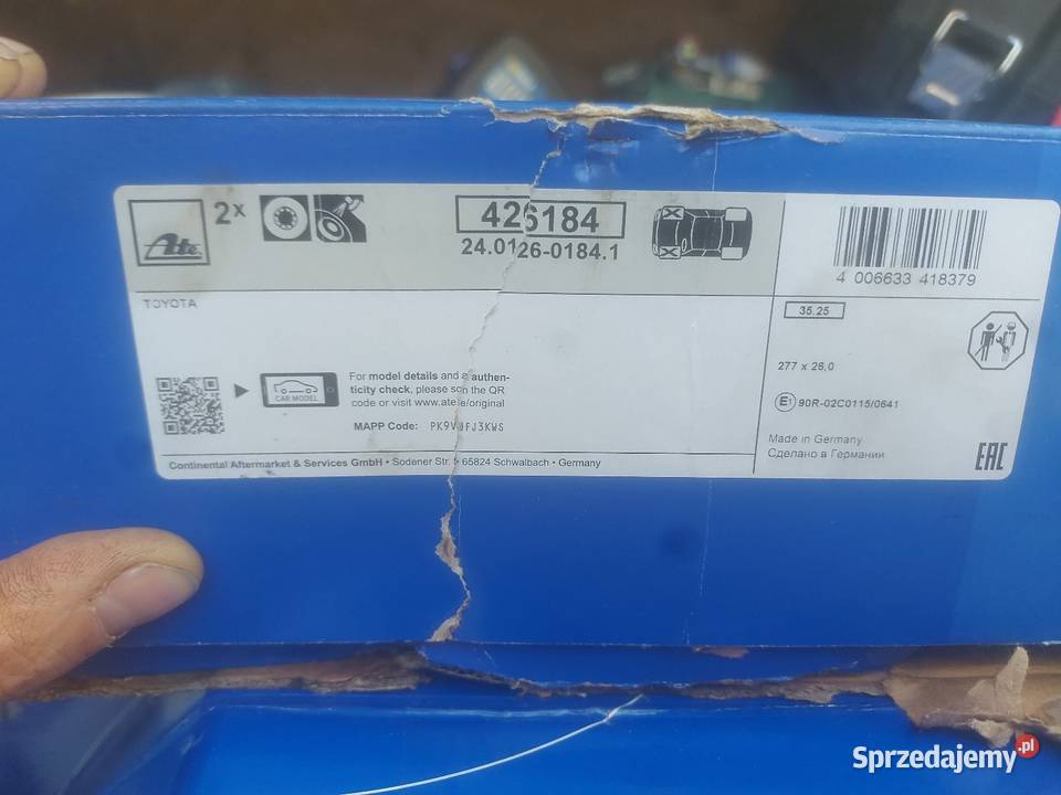 Tarcze hamulcowe do AURIS II Z 2015rFirmy ate Łódź