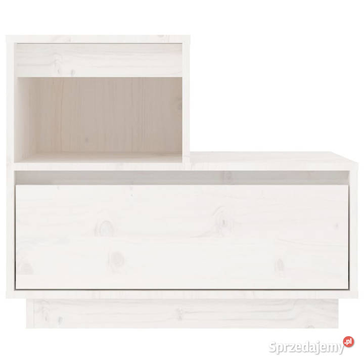 Szafki nocne 2 białe 60x34x51 lite drewno