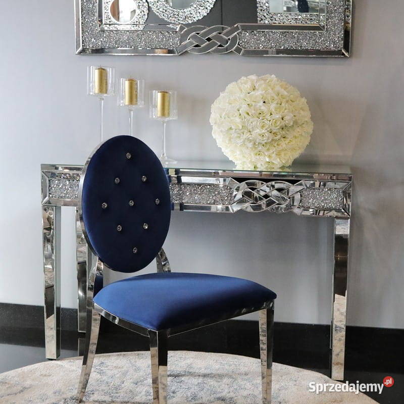 Krzesła glamour Ludwik Pikowane Złote Jadalnia Meble sprzedam