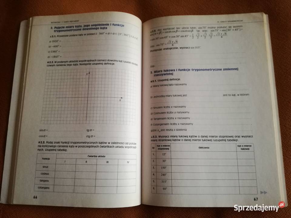 Matematyka 1 zeszyt ćwiczeń Liceum i matematyka łódzkie