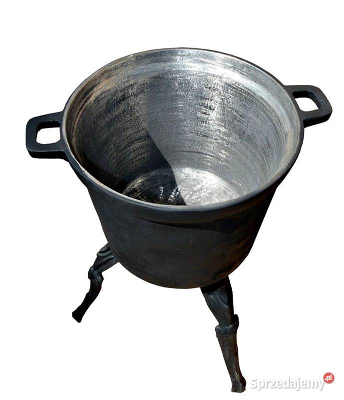 KOCIOŁEK MYŚLIWSKI 15L GARNEK ŻELIWNY POLSKI