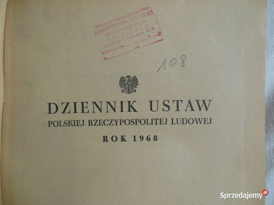 Dziennik ustaw PRL 1968 r Kielce