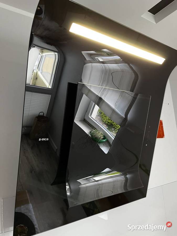 Okappochłaniacz ELICA Sinfonia 80 czarne szkło kominowy Kołobrzeg