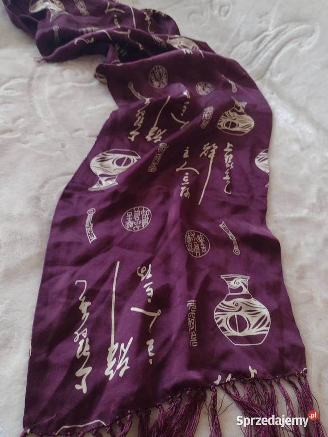 Jedwabny szal wieczorowy z Dubaju szalik100 małopolskie Kraków