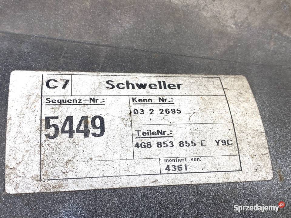 LISTWA PROGOWA LEWY AUDI A7 4G Hatchback 1018