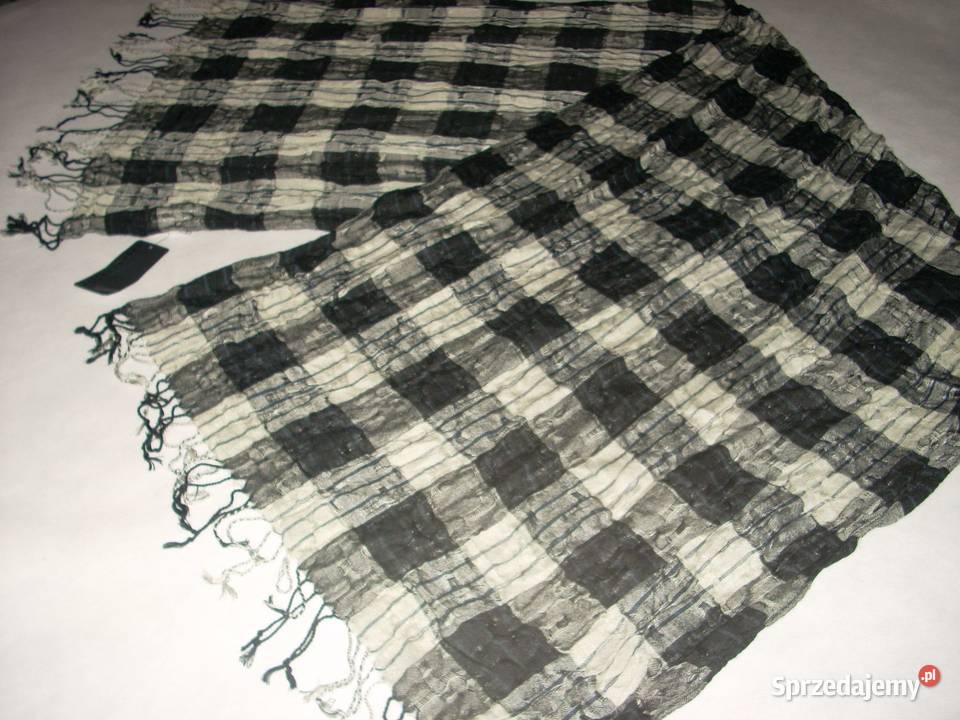 Szal Czarno Szary YORKER nowy Jesień małopolskie Nowy Sącz