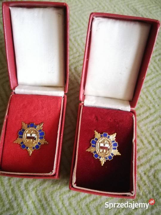 Złota Odznaka Zasłużony Pracownik Morza PRL Numizmatyka Szczecin