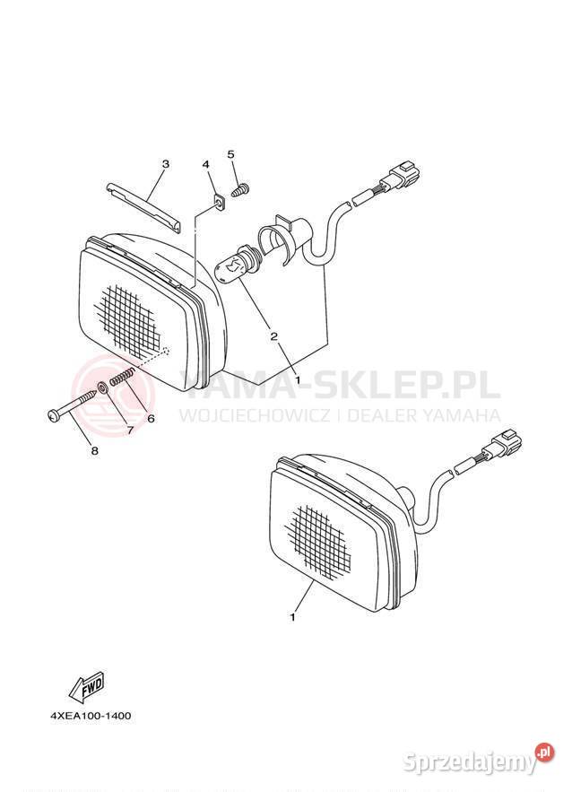 Lampa przód Yamaha Banshee 2HR8431050 Oryginał świętokrzyskie Kielce