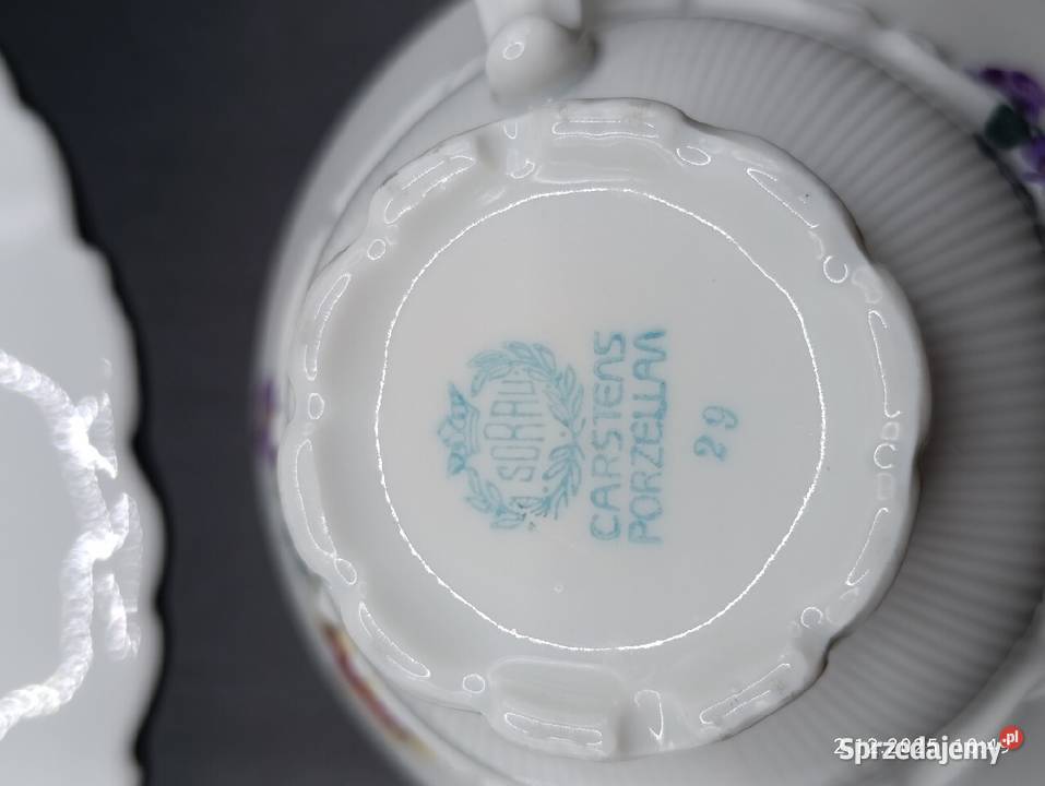 Zestaw śniadaniowy Sorau Żary sygnatura 192845 Porcelana i szkło Białystok