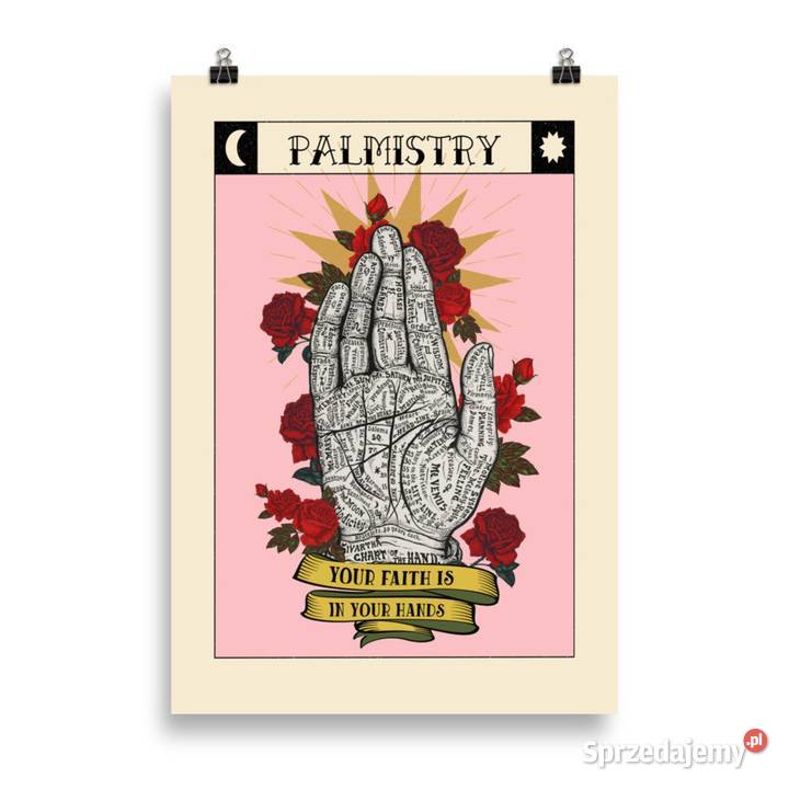 Obraz plakat grafika Palmistry czarna rama Warszawa