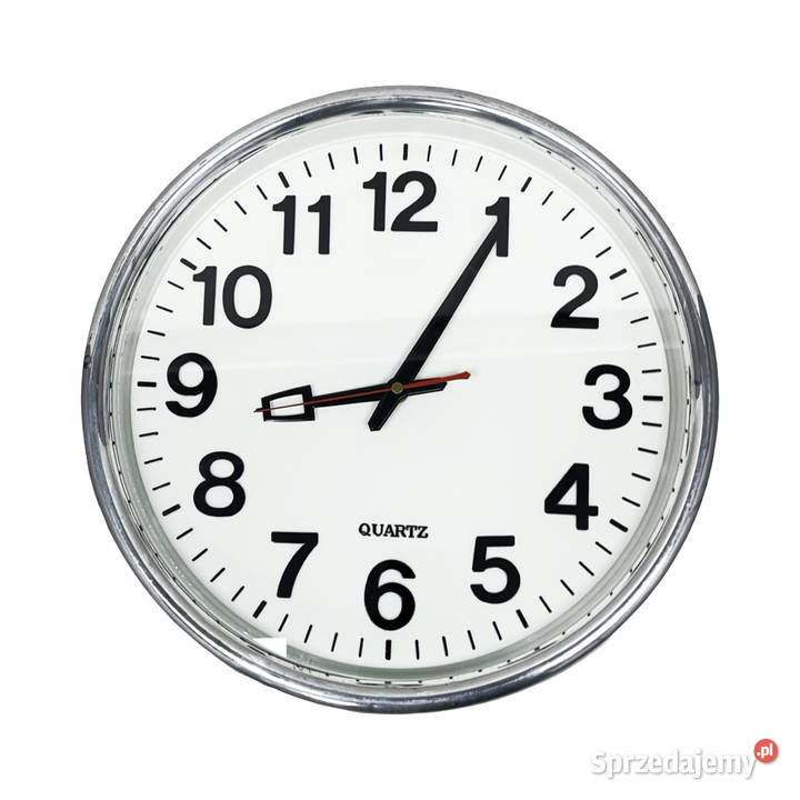 Klasyczny okrągły zegar ścienny quartz lata 90 Warszawa