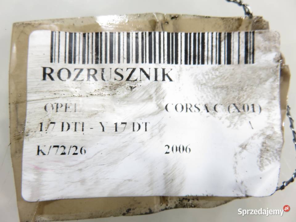ROZRUSZNIK OPEL CORSA C 17 DTI 8971891181