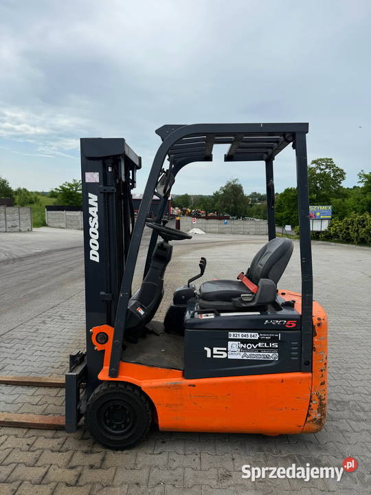 wózek widłowy elektryczny DOOSAN B15R5 3kołowy łódzkie Działoszyn