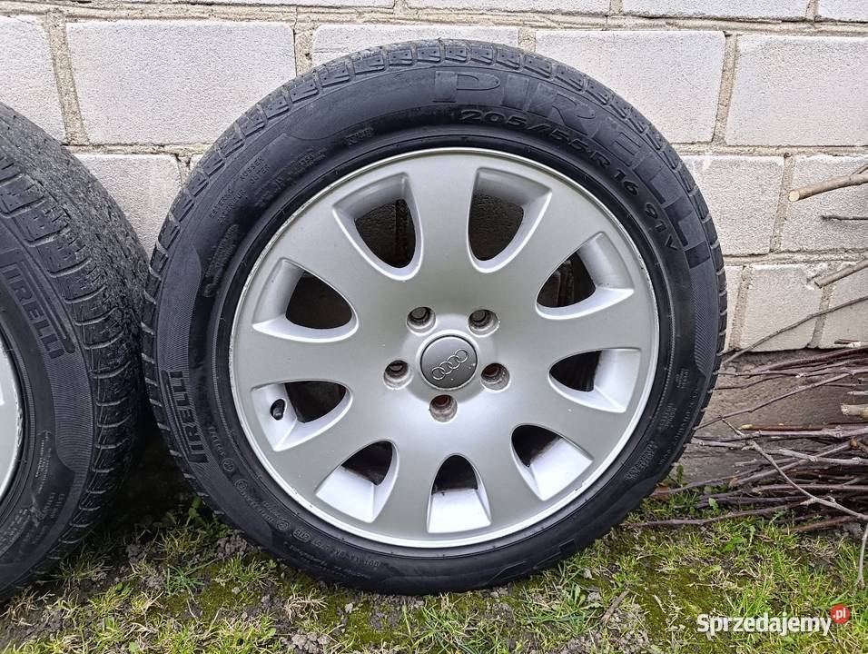 Koła Alu z Oponami 16 5x112 Audi VW Seat Samochodowe łódzkie Rzeczków sprzedam