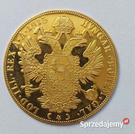 Złoty dukat czworak 4 dukaty austriackie 1915