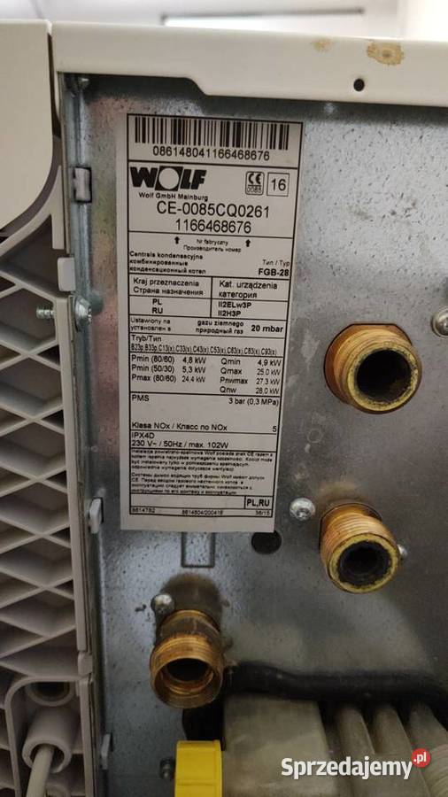 Kocioł Wolf na gaz kondensacyjny COCWU FGB28 z Szczecin sprzedam