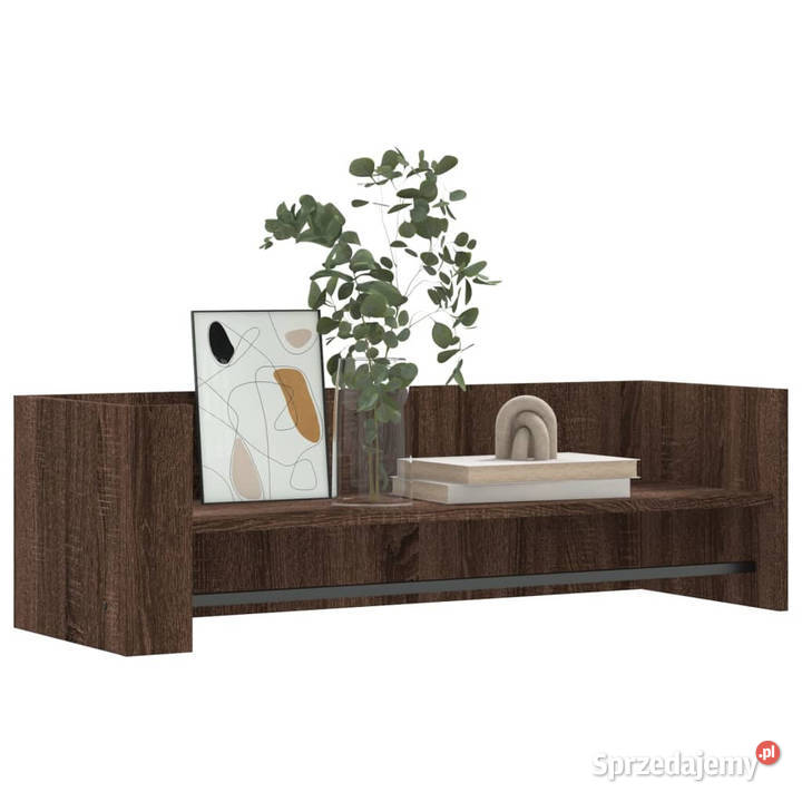 Półka ścienna brązowy dąb 100x35x305 WM848464 Warszawa