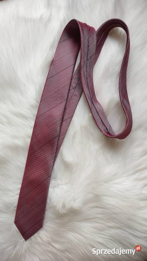 Piękny śliwkowy burgundowy krawat Chattier Krawaty małopolskie Olkusz