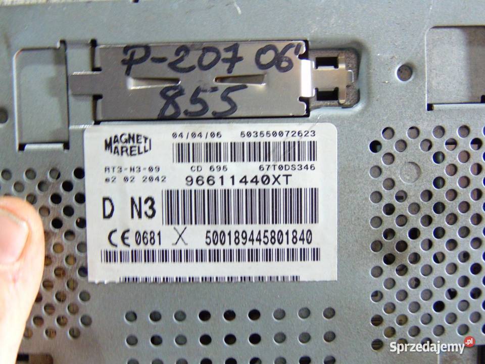 RADIO CD PEUGEOT 207 96611440XT wielkopolskie