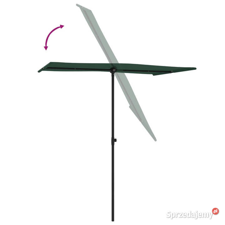 Parasol ogrodowy na aluminiowym słupku 180x110 Warszawa