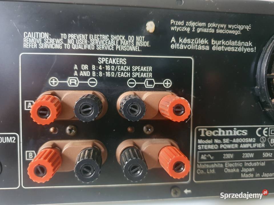 Wzmacniacz końcówka mocy stereo TECHNICS SEA800S Wzmacniacze Solnica