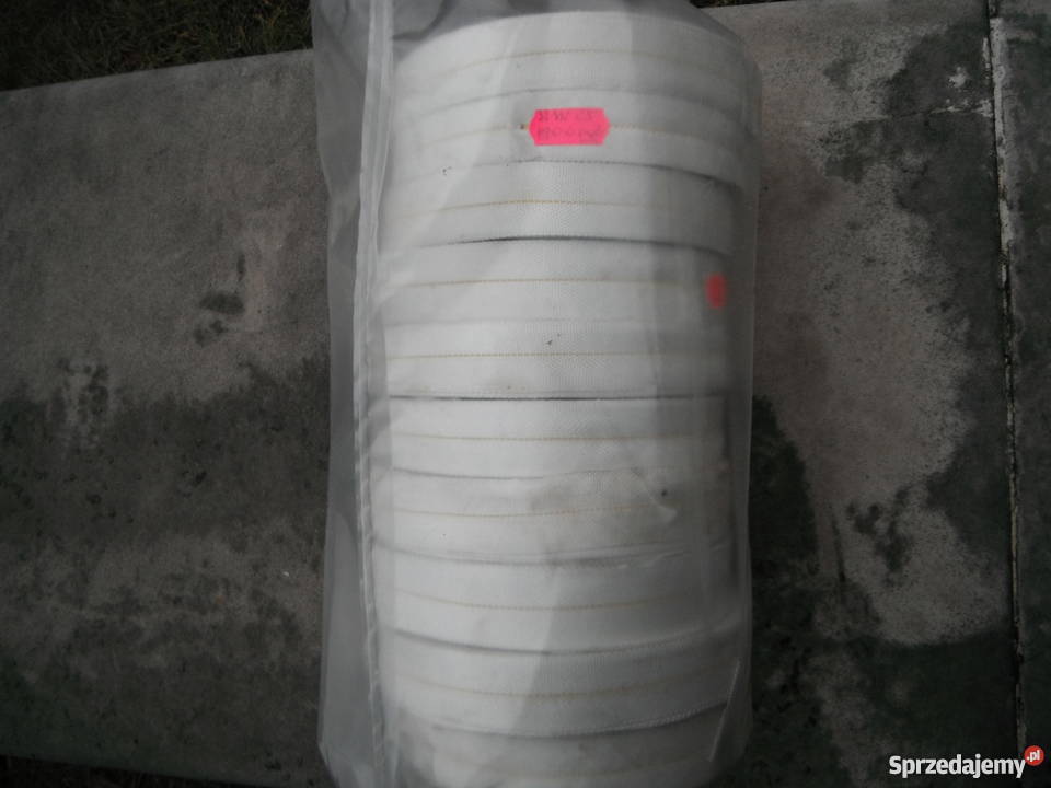 Taśma szklana surowa z czerwonym paskiem 20mm
