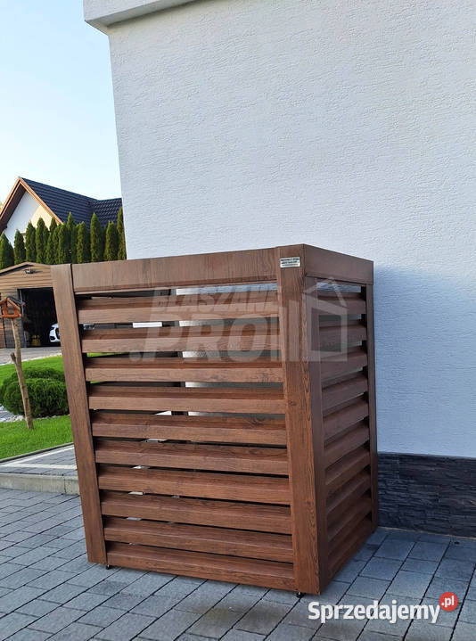 Osłona pompy ciepła 80x40x120 ciemny orzech