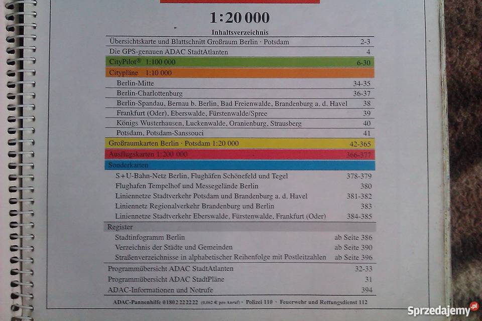 Atlas 1 20 000 Berlin Potsdam Mapy i przewodniki Skokowa