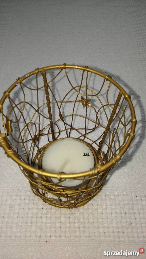 piękny świecznik w kolorze złota cudo Gdańsk sprzedam