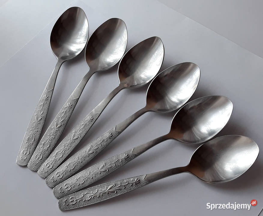Łyżki obiadowe 2 ROŚLINNY Gerlach sztućce PRL