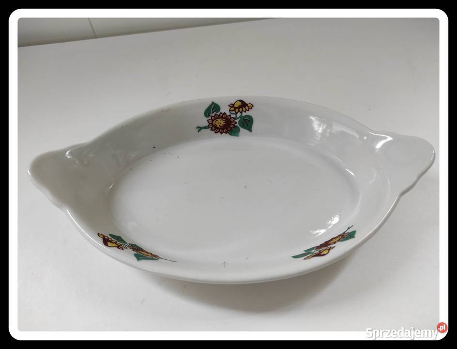 Półmisek w słoneczniki 23 x 13 Lubiana biały Płock