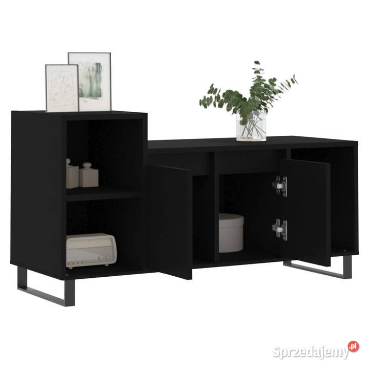 Szafka pod TV czarna 100x35x55 materiał Warszawa