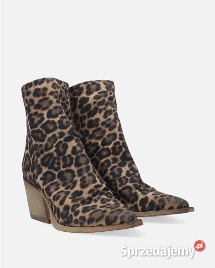 Kowbojki damskie z motywem w panterkę Świdnica