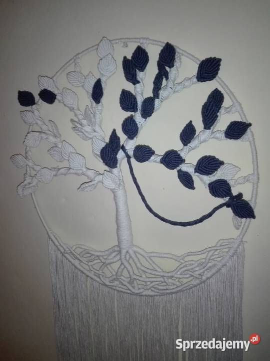 Drzewko szczęścia ozdoba na ścianę makrama Pęczniew