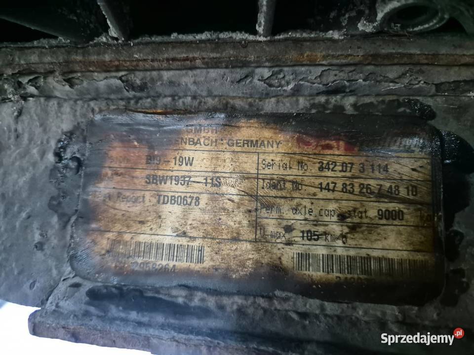 Oś naczepowa SAF INTEGRAL BI919W SBW193711S Pleszew sprzedam